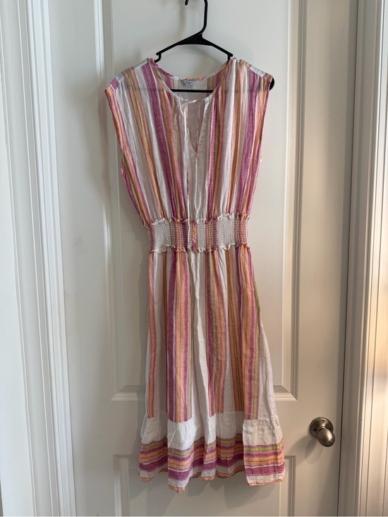 Rails Dresses & Skirts - Rails Striped Midi Dress in Pink, Orange and Cream